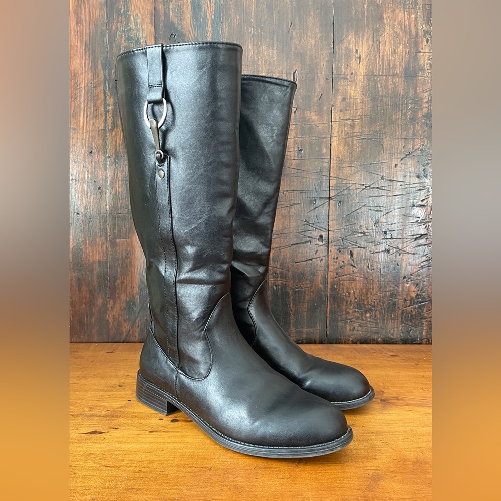 Women’s Marbella Knee High Faux Leather Riding Boot Size 9